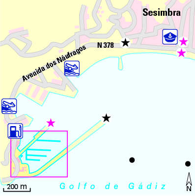 Karte Marina Clube Naval de Sesimbra