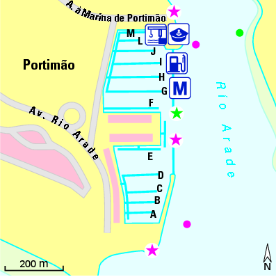 Karte Marina Marina de Portimão
