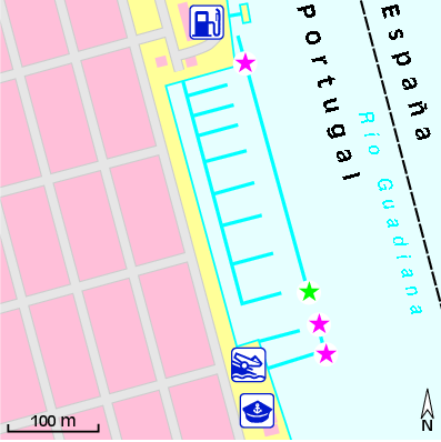 Karte Marina Porto de Recreio do Guadiana
