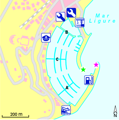 Karte Marina Marina di Varazze
