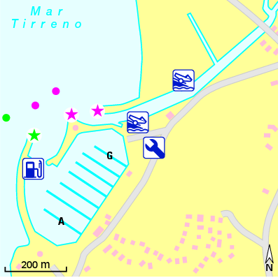 Karte Marina Porto Turistico La Marina di Scarlino