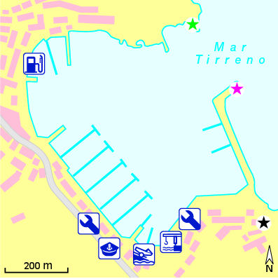 Karte Marina Porto Ercole Marina