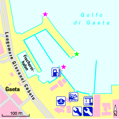 Karte Marina Base Nautica Flavio Gioia