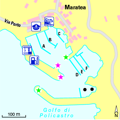 Karte Marina Porto Turistico di Maratea
