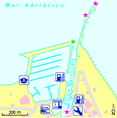 Karte Marina Marina di Rimini