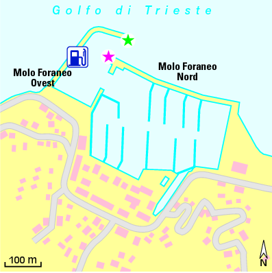 Karte Marina Porto San Rocco Marina Resort