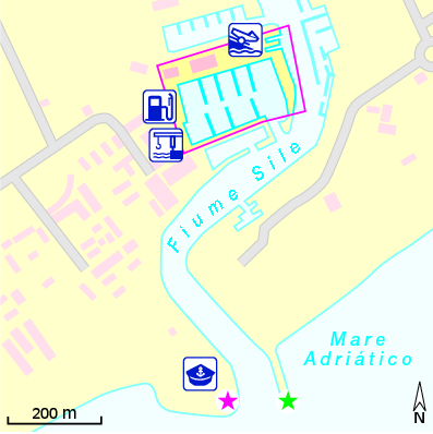 Karte Marina Porto di Piave Vecchia