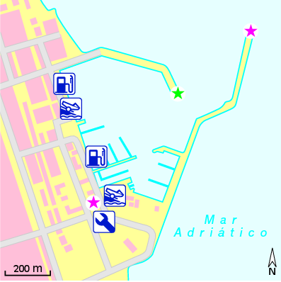 Karte Marina Circolo Nautico Sambenedettese Base Nautica