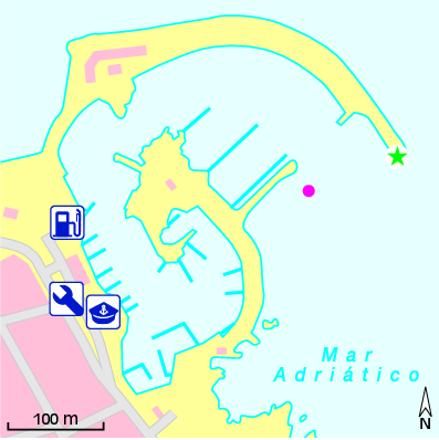 Karte Marina Porto di San Foca