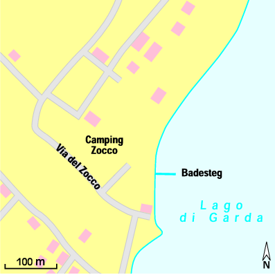 Karte Marina Camping Zocco