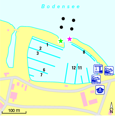 Karte Marina Sportboothafen Seegarten