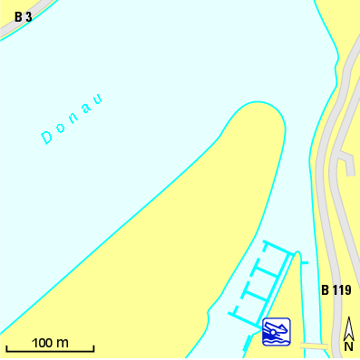 Karte Marina Freizeithafen Steckerlfisch Ardagger