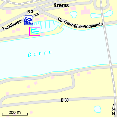 Karte Marina Wassersportverein Krems