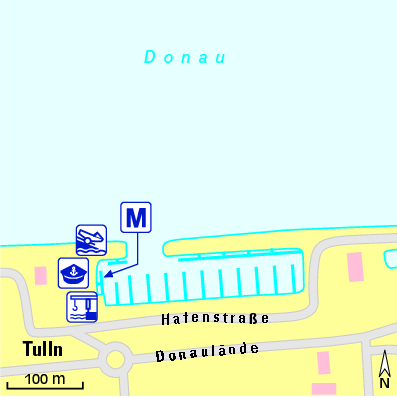 Karte Marina Yachthafen Tulln