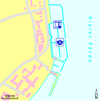 Karte Marina Sporthafen Düsternbrook