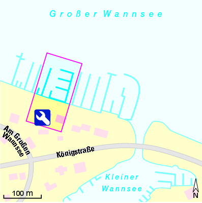 Karte Marina NIXE Bootswerft