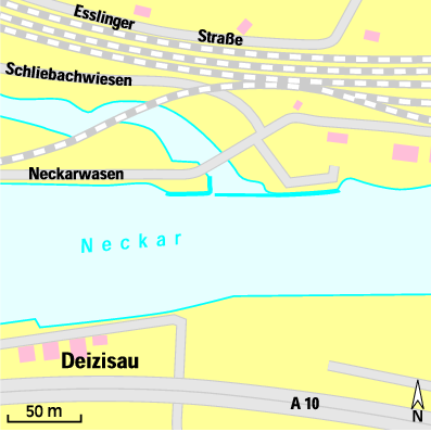 Karte Marina Yachtclub Plochingen
