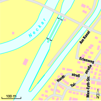 Karte Marina Wassersportverein Pleidelsheim