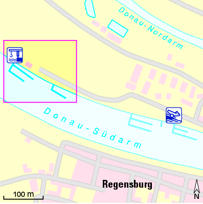 Karte Marina Regensburger Motorboot- und Wassersportverein e.V.