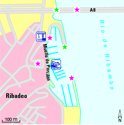 Karte Marina Club Náutico de Ribadeo