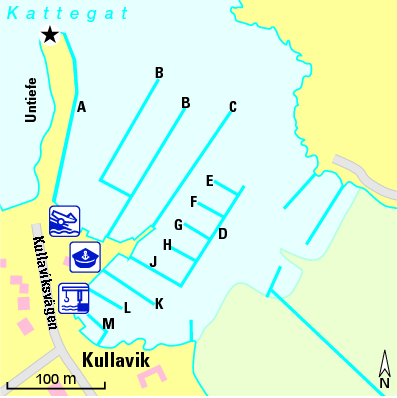Karte Marina Kullaviks Hamn