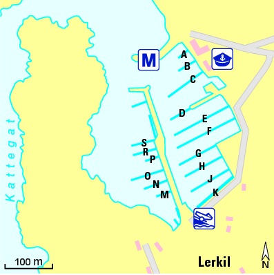 Karte Marina Lerkil Hamn