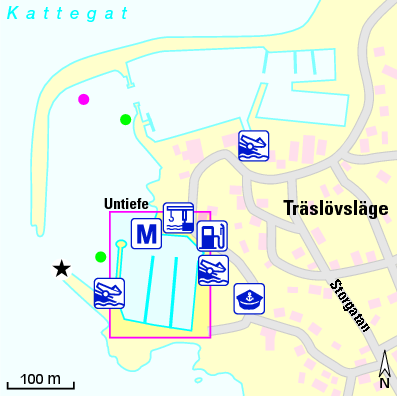 Karte Marina Träslövsläges Båtklubb