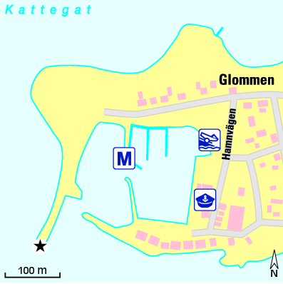 Karte Marina Glommens Båtklubb