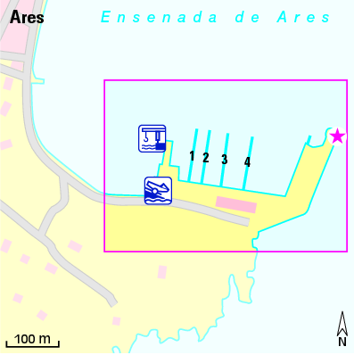 Karte Marina Club Náutico Ría de Ares