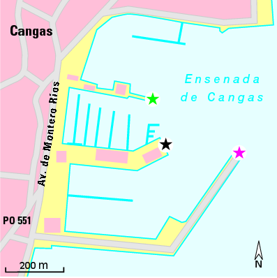 Karte Marina Puerto Deportivo Cangas