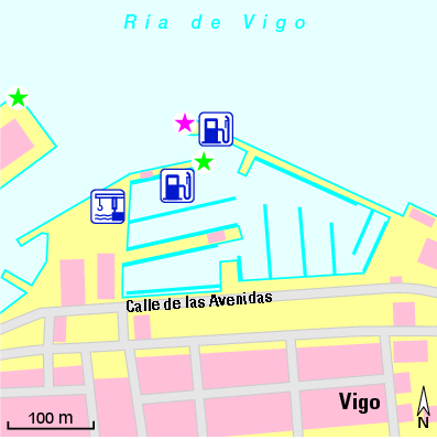Karte Marina Real Club Náutico de Vigo