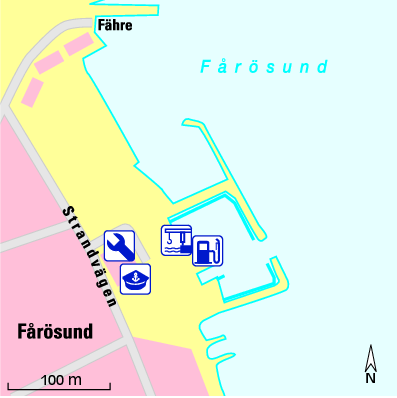 Karte Marina Fårösund Marina