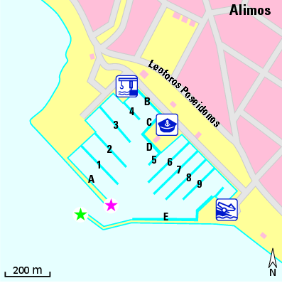 Karte Marina Alimos Marina