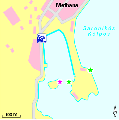 Karte Marina Marina Methana