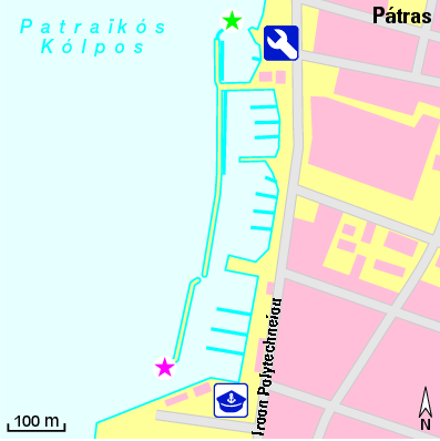 Karte Marina Pátras Marina