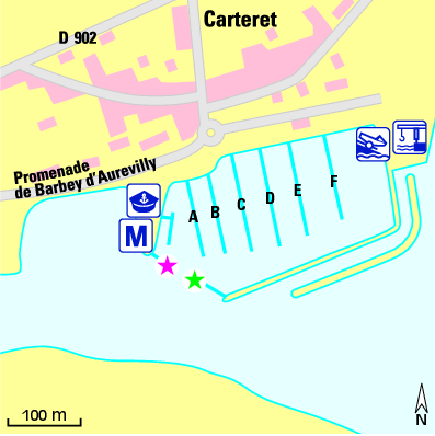 Karte Marina Port de Carteret