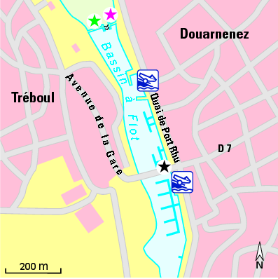 Karte Marina Port de Plaisance de Douarnenez Tréboul et Port-Rhu