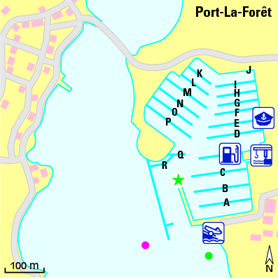 Karte Marina Port de Plaisance de Port-La-Forêt