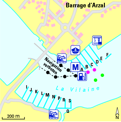 Karte Marina Port d’ Arzal Camoël