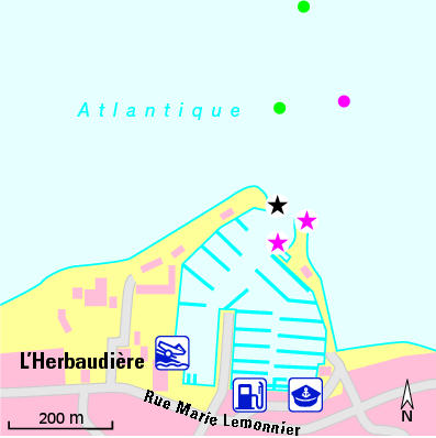 Karte Marina Port de Plaisance de l‘ Herbaudière