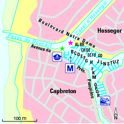 Karte Marina Port de Capbreton