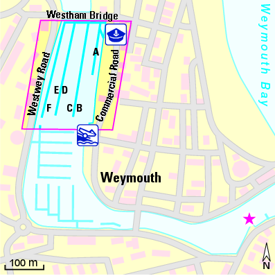 Karte Marina Weymouth Marina
