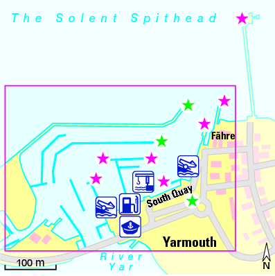 Karte Marina Yarmouth Harbour
