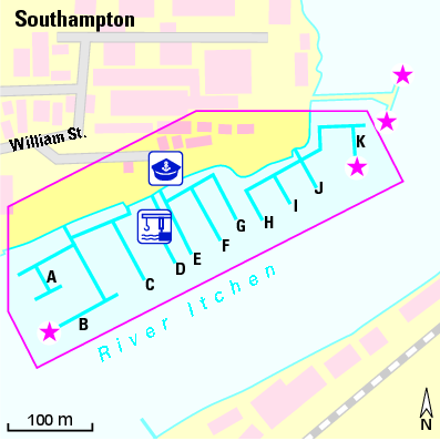 Karte Marina Shamrock Quay Marina