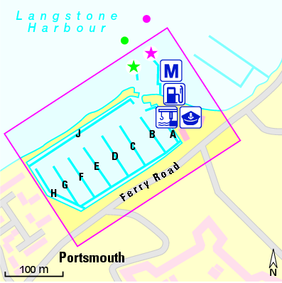 Karte Marina Southsea Marina