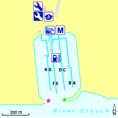 Karte Marina Burnham Marina