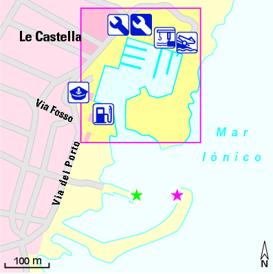 Karte Marina Le Castella Marina