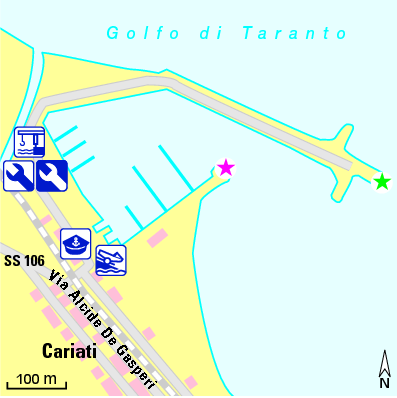 Karte Marina Cariati Marina