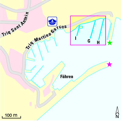 Karte Marina Mgarr Marina
