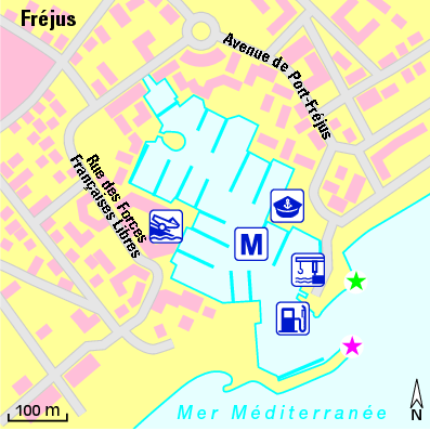 Karte Marina Port-Fréjus